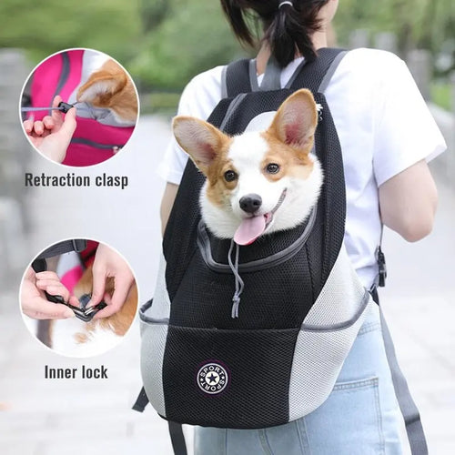 Pet Dog Carrier Bag Carrier For Dogs Backpack Out Double Shoulder Portable Travel Backpack Outdoor Dog Carrier Bag Travel Set accessoriessin